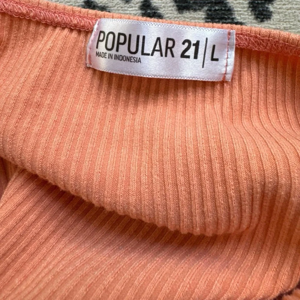 Orange Ribbed Top - Picture 4 of 4